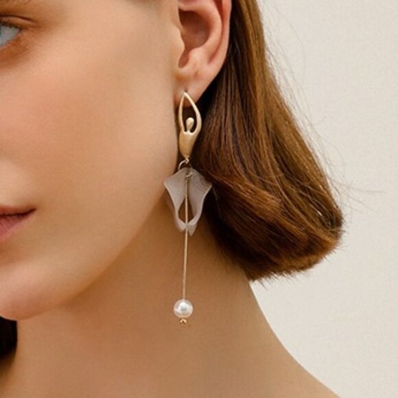 Ballet Girl Drop Earrings - Picture 2 of 7